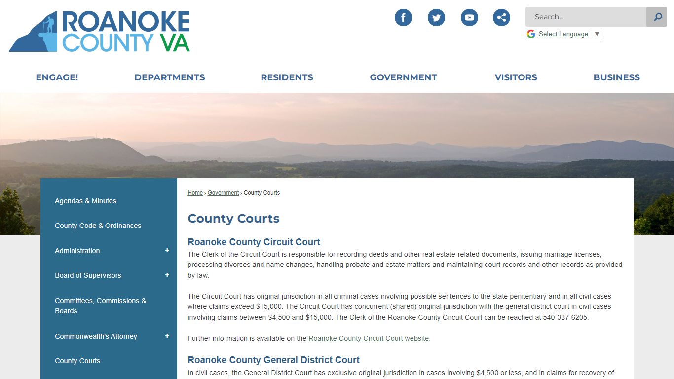 County Courts | Roanoke County, VA - Official Website